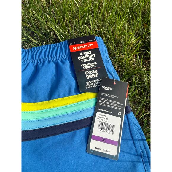Speedo Men’s Sz XXL Hydro Brief 4-way comfort stretch Artic Glass color - Picture 2 of 8